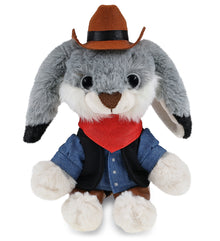 SUPER-SOFT PLUSH - GREY RABBIT 7" COWBOY DRESS UP