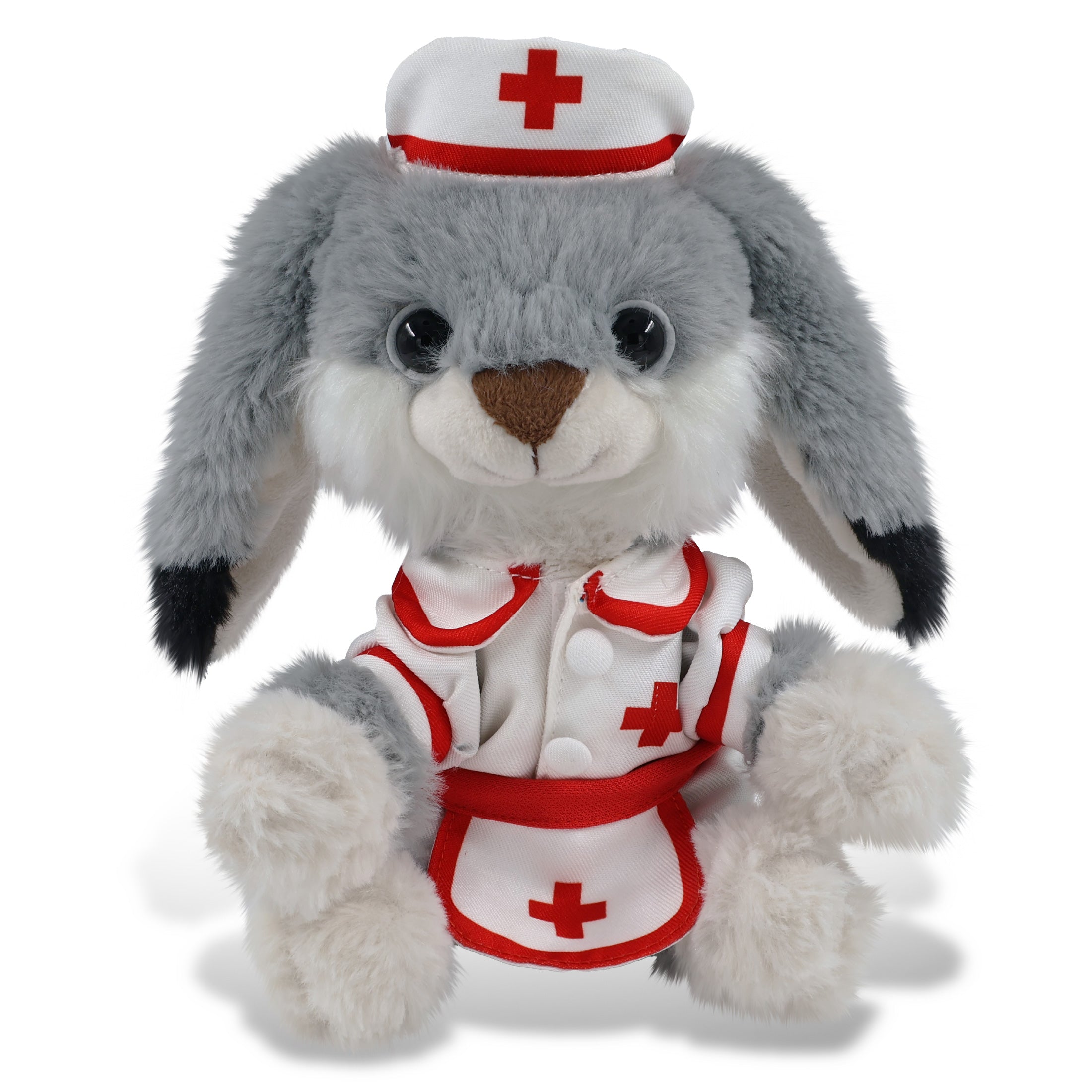 SUPER-SOFT PLUSH - GREY RABBIT 7" NURSE