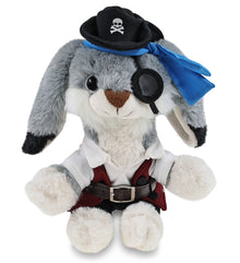 SUPER-SOFT PLUSH - GREY RABBIT 7" PIRATE DRESS UP