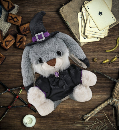 SUPER-SOFT PLUSH - GREY RABBIT 7" WITCH DRESS UP
