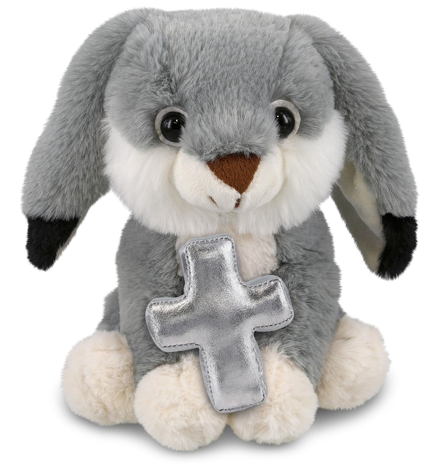 PLUSH CROSS - SUPER-SOFT PLUSH - GREY RABBIT 7"