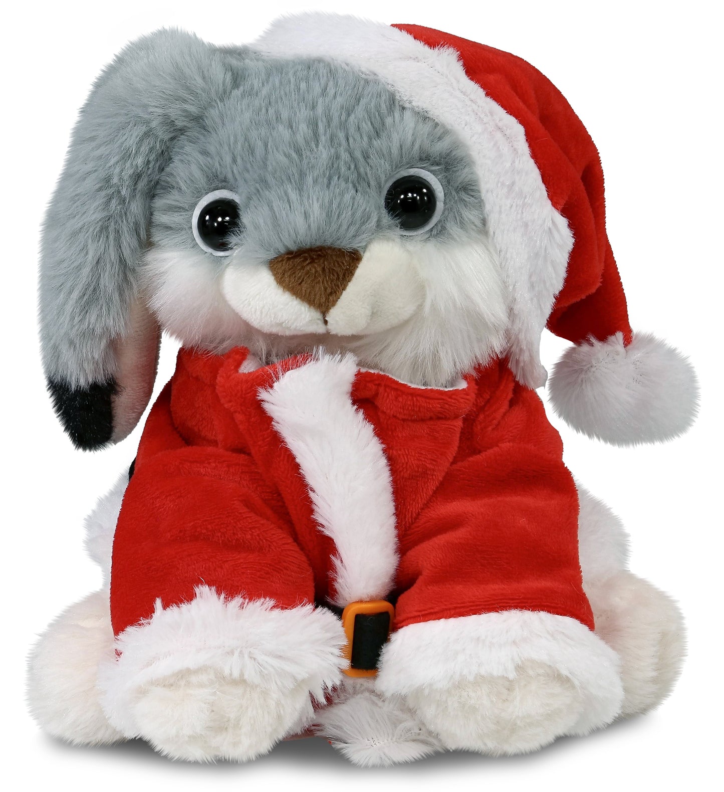 PLUSH SANTA - SUPER-SOFT PLUSH - GREY RABBIT 7"