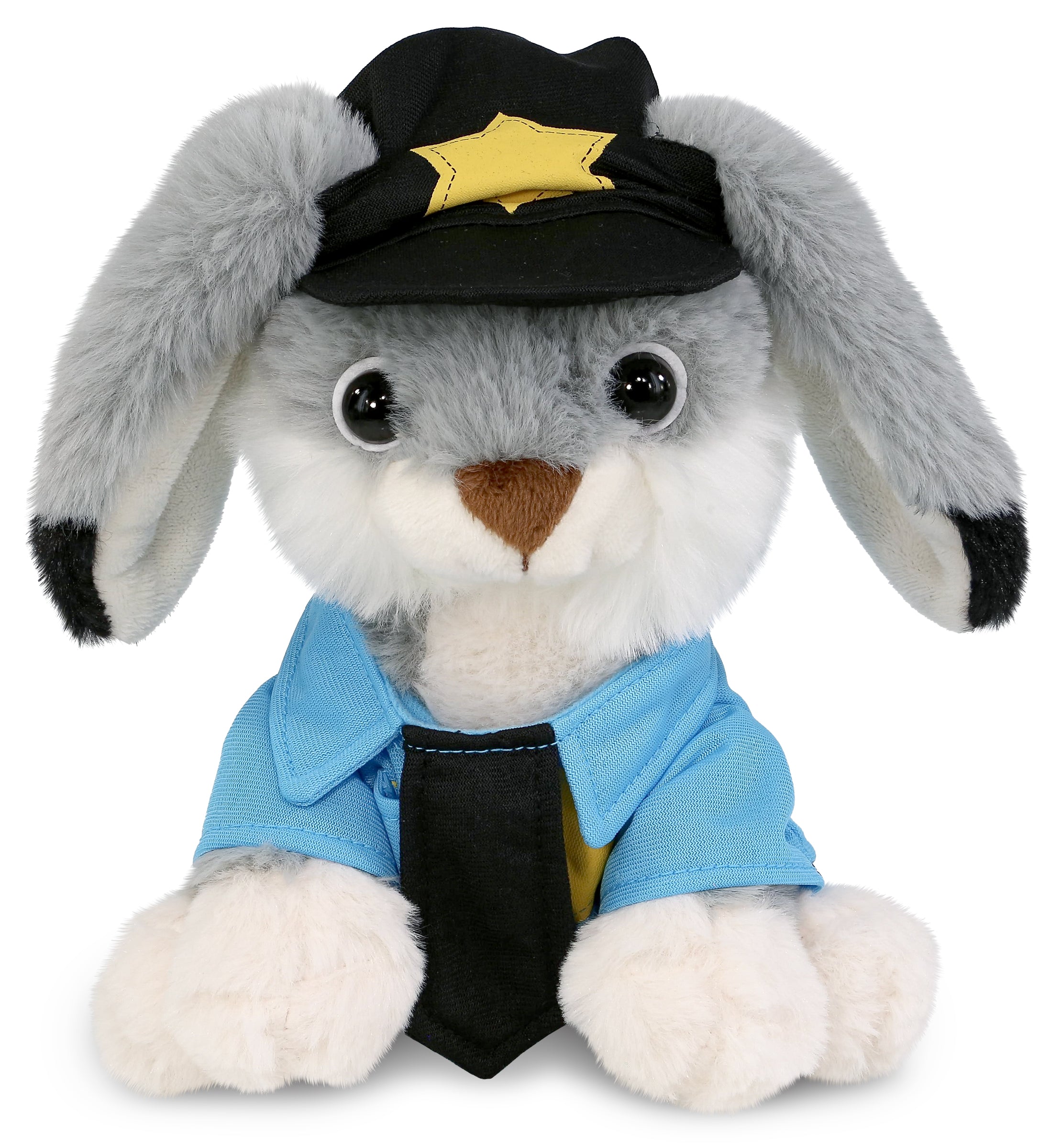 PLUSH POLICE - SUPER-SOFT PLUSH - GREY RABBIT 7"