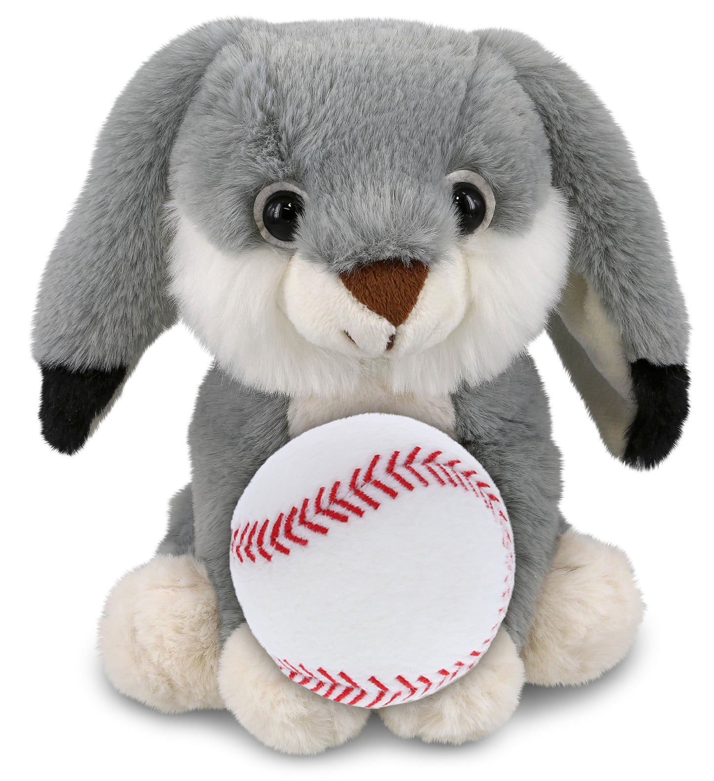 PLUSH BASEBALL - SUPER-SOFT PLUSH - GREY RABBIT 7"