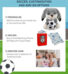 SUPER-SOFT PLUSH - GREY RABBIT 7" WITH SOCCER PLUSH