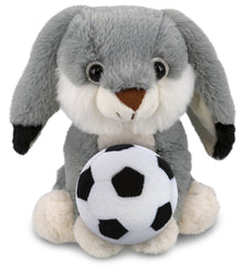 SUPER-SOFT PLUSH - GREY RABBIT 7" WITH SOCCER PLUSH