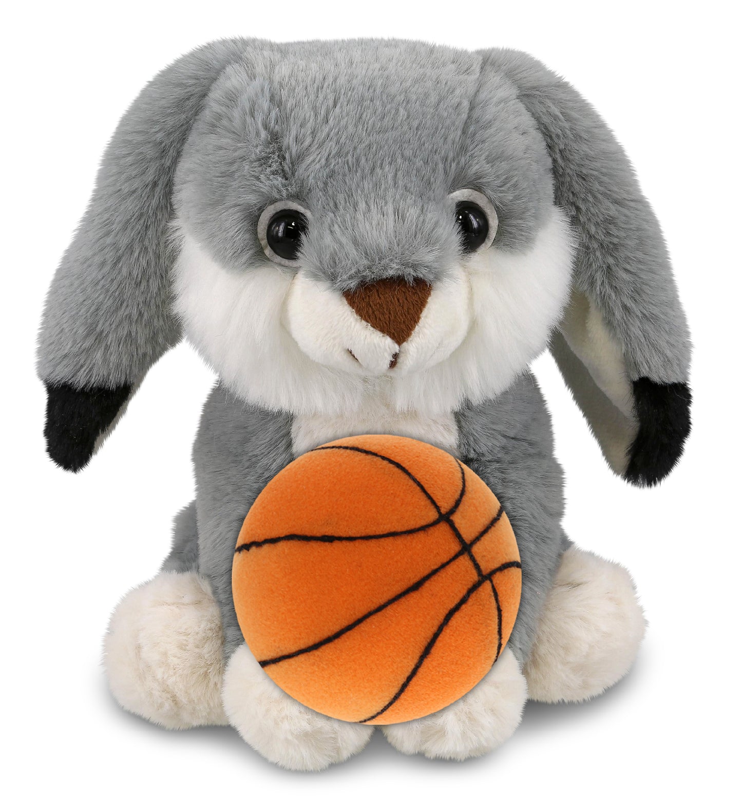 PLUSH BASKETBALL - SUPER-SOFT PLUSH - GREY RABBIT 7"