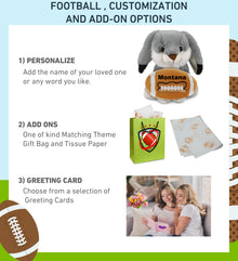 SUPER-SOFT PLUSH - GREY RABBIT 7" WITH FOOTBALL PLUSH