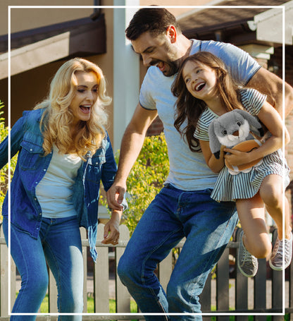 SUPER-SOFT PLUSH - GREY RABBIT 7" WITH FOOTBALL PLUSH