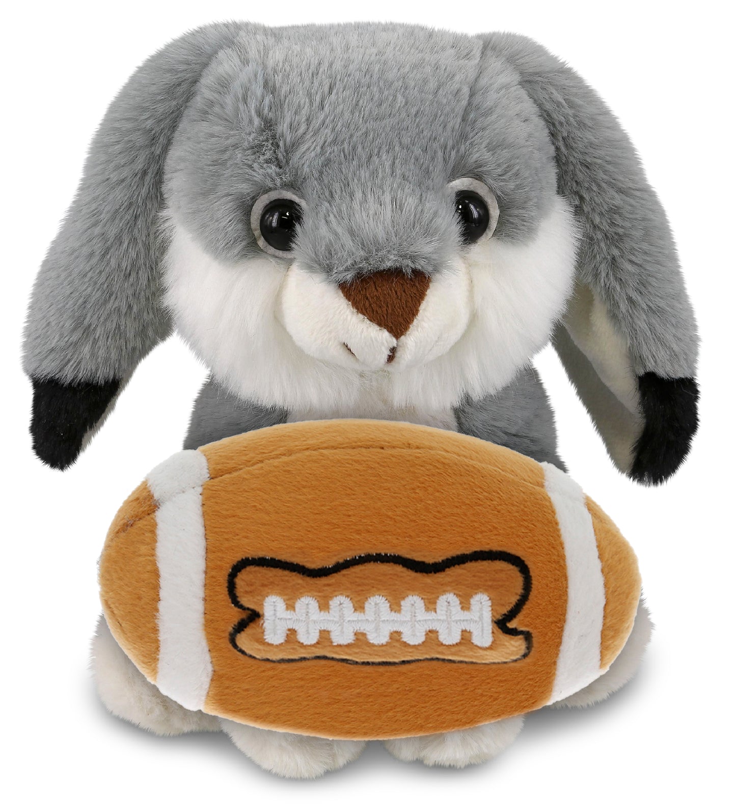 SUPER-SOFT PLUSH - GREY RABBIT 7" WITH FOOTBALL PLUSH