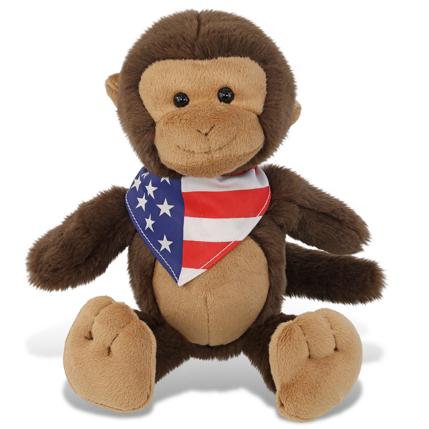 SUPER-SOFT PLUSH - MONKEY 9" WITH USA BANDANA