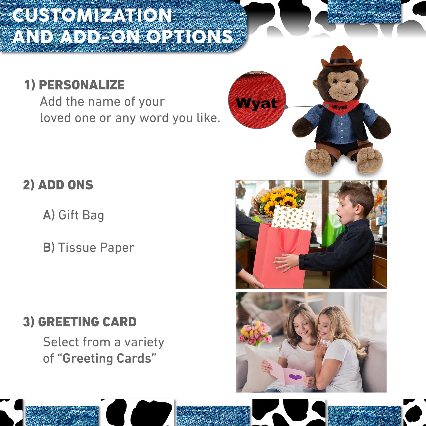 SUPER-SOFT PLUSH - MONKEY 9" COWBOY DRESS UP