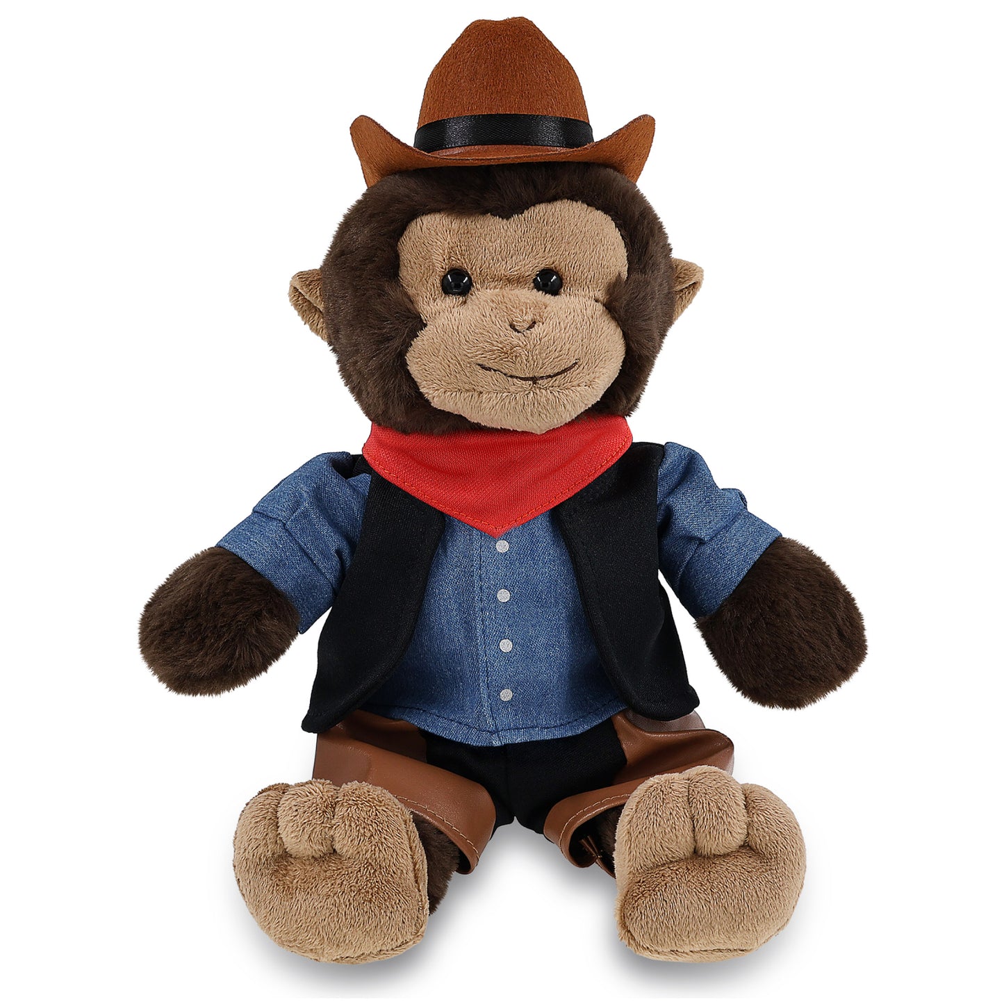 SUPER-SOFT PLUSH - MONKEY 9" COWBOY DRESS UP