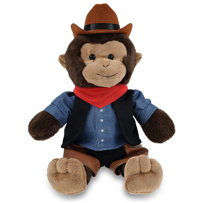 SUPER-SOFT PLUSH - MONKEY 9" COWBOY DRESS UP