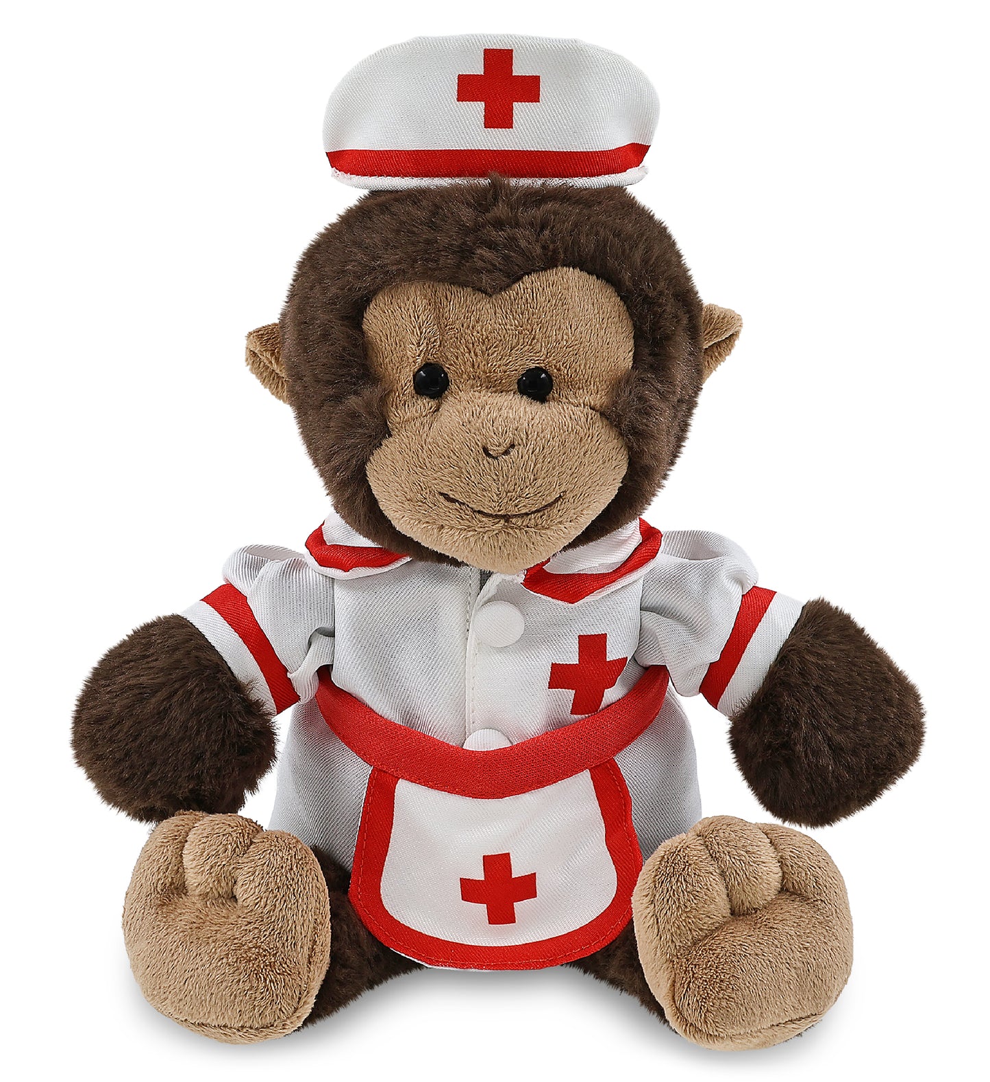 SUPER-SOFT PLUSH - MONKEY 9" With NURSE Dress-Up