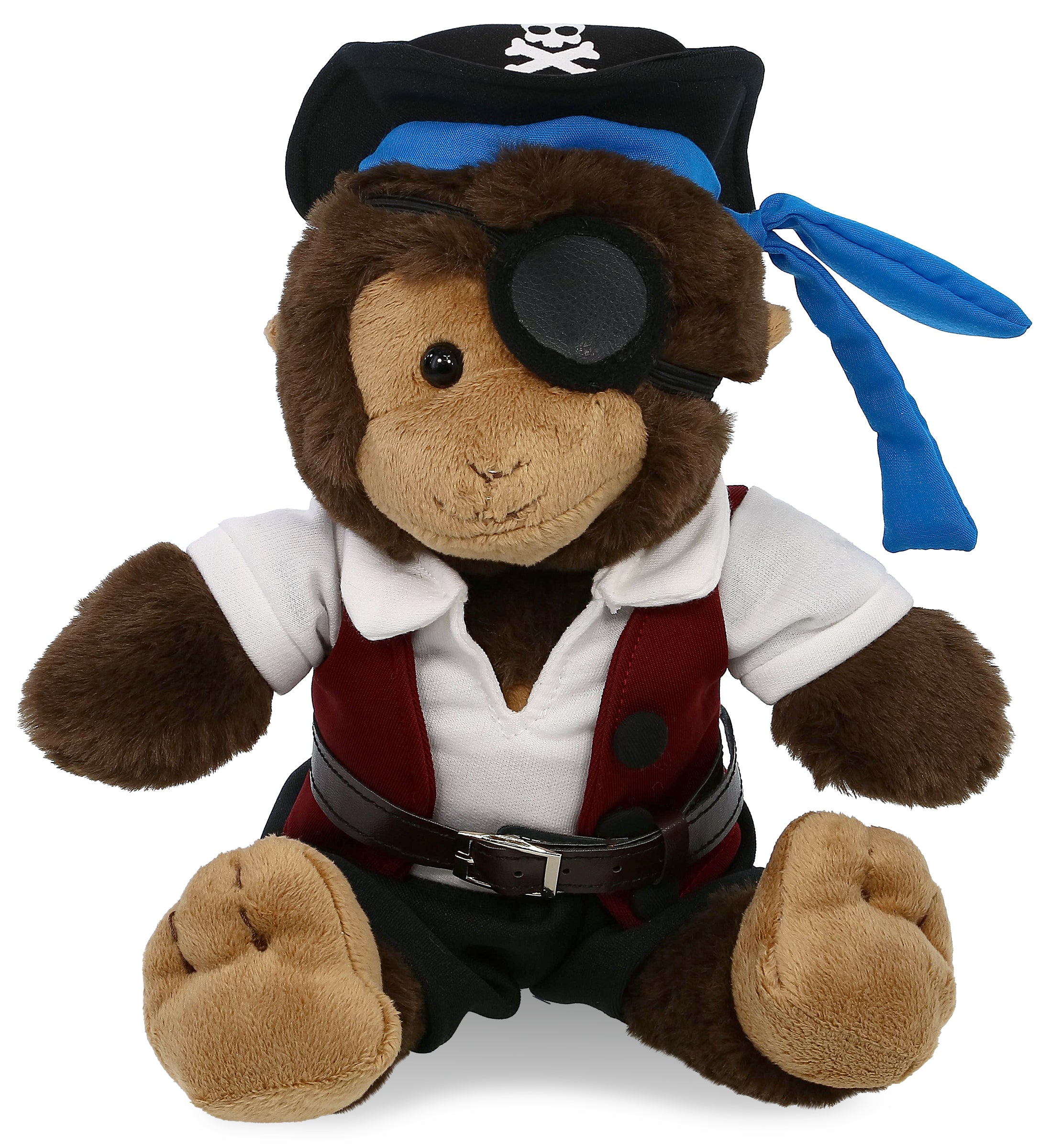 SUPER-SOFT PLUSH - MONKEY 9" PIRATE DRESS UP
