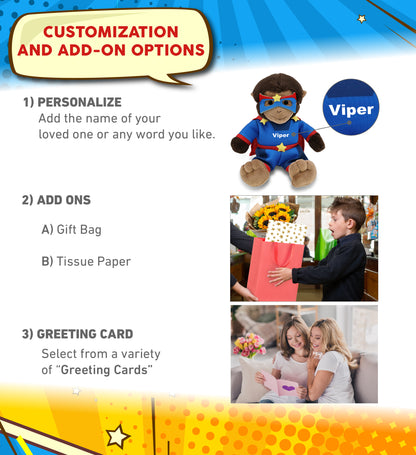 SUPER-SOFT PLUSH - MONKEY 9" SUPER HERO