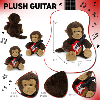 SUPER-SOFT PLUSH - MONKEY 9" WITH GUITAR ADD ON