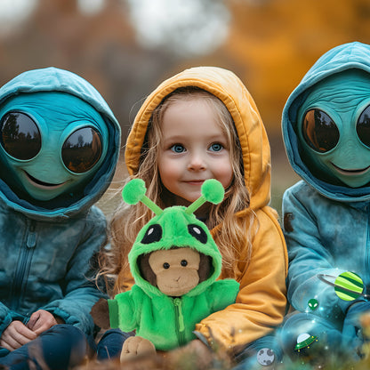SUPER-SOFT PLUSH - MONKEY 9" WITH ALIEN SWEATER