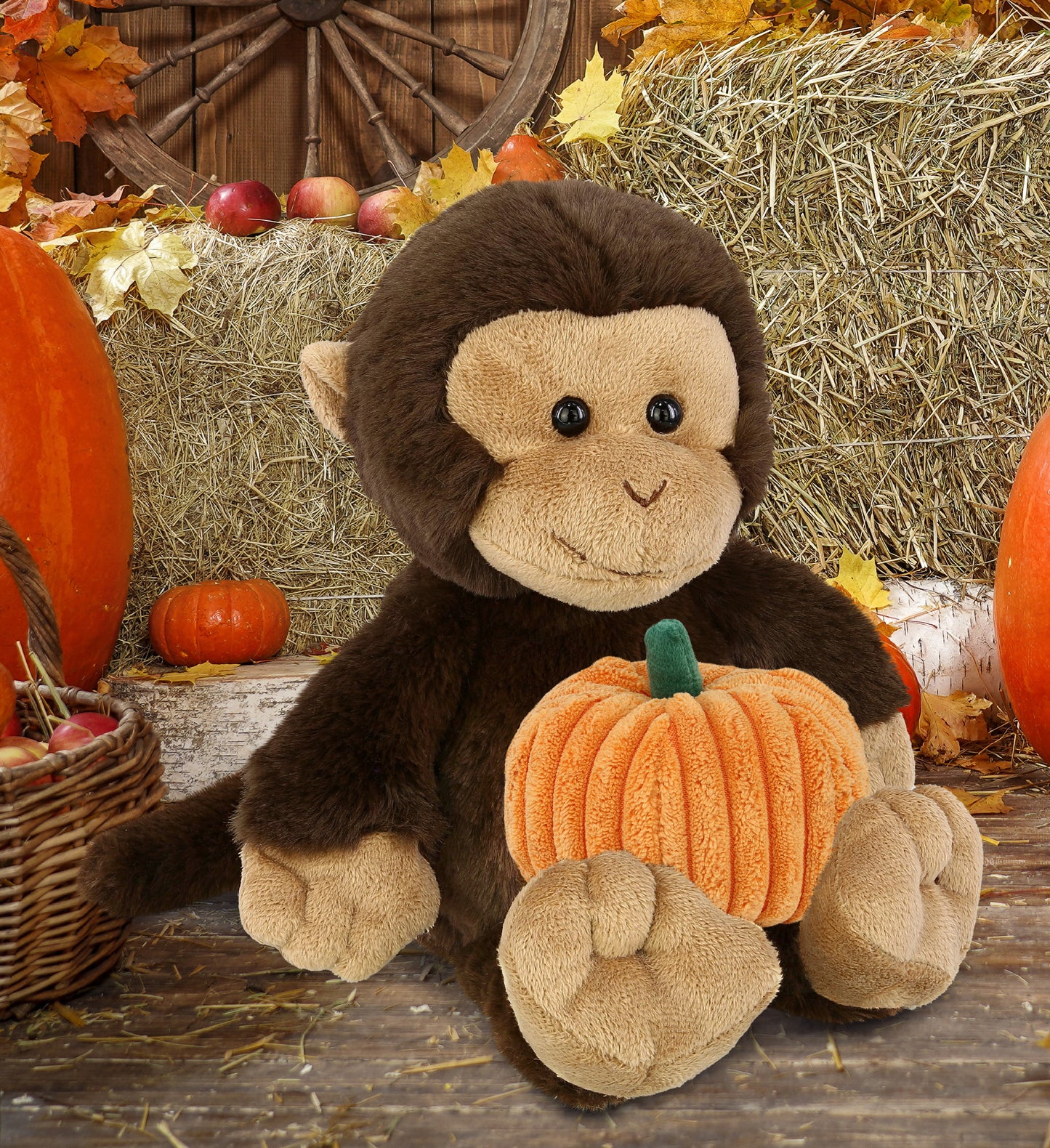 PLUSH PUMPKIN - SUPER-SOFT PLUSH - MONKEY 9"