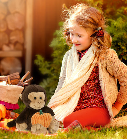 PLUSH PUMPKIN - SUPER-SOFT PLUSH - MONKEY 9"