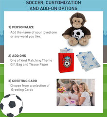 SUPER-SOFT PLUSH - MONKEY 9" WITH SOCCER PLUSH
