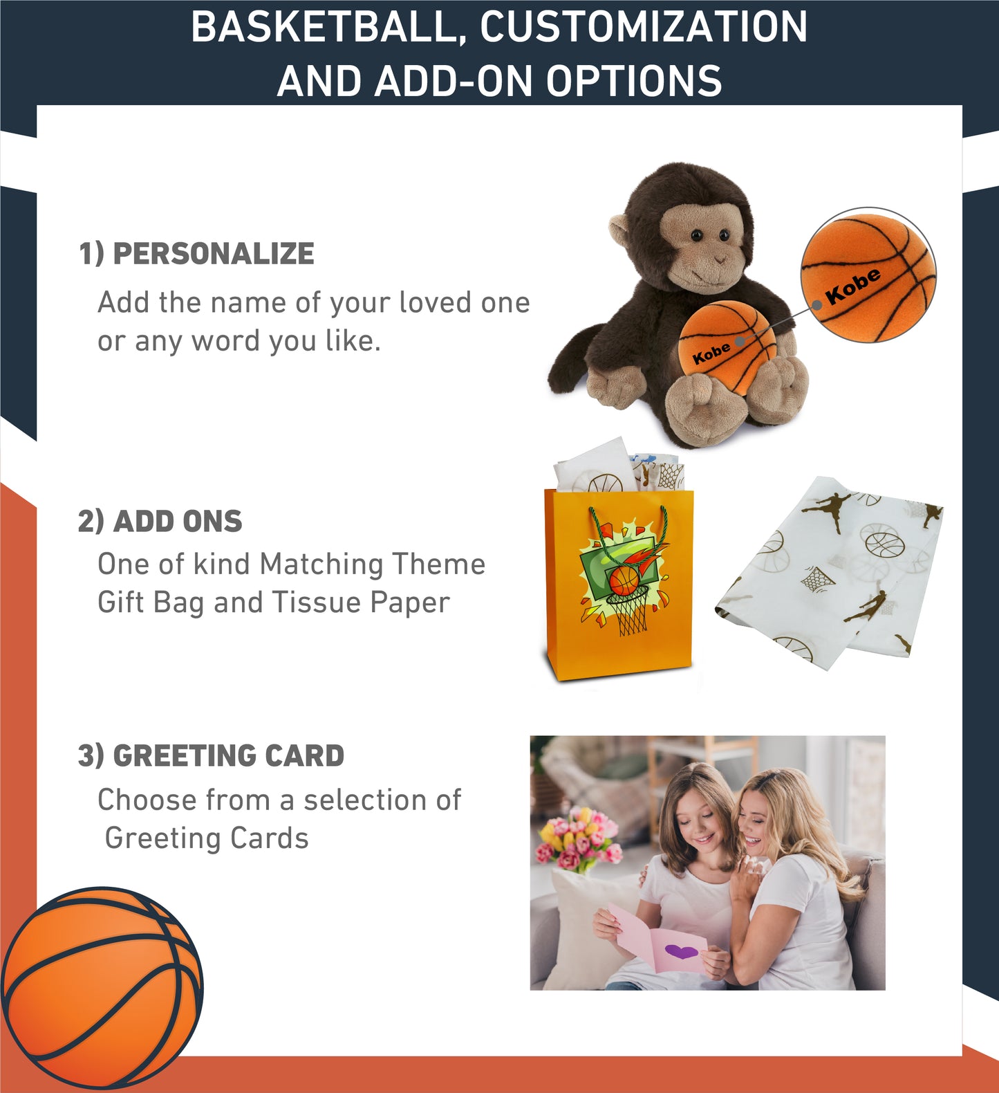 PLUSH BASKETBALL - SUPER-SOFT PLUSH - MONKEY 9"