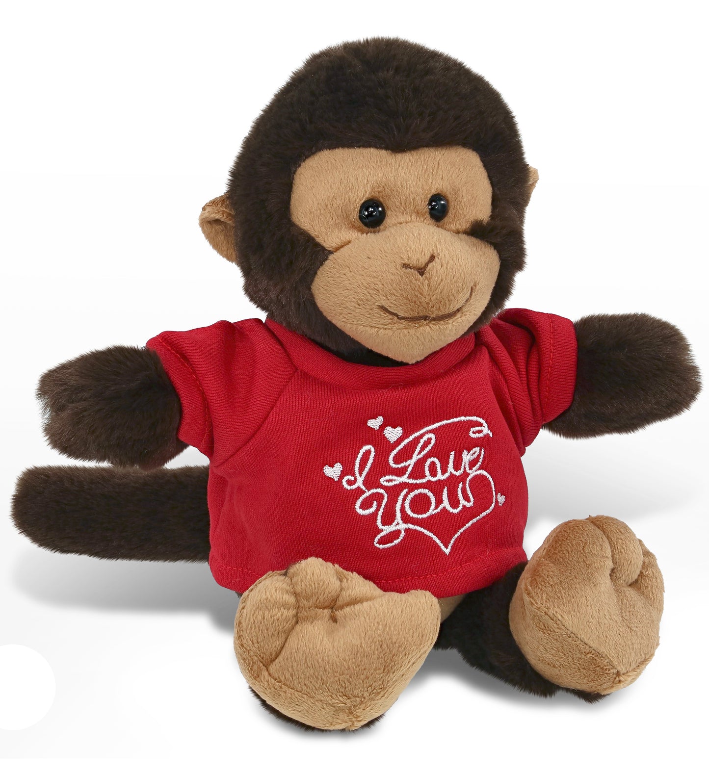 PLUSH I LOVE YOU RED SHIRT- SUPER-SOFT PLUSH - MONKEY 9"