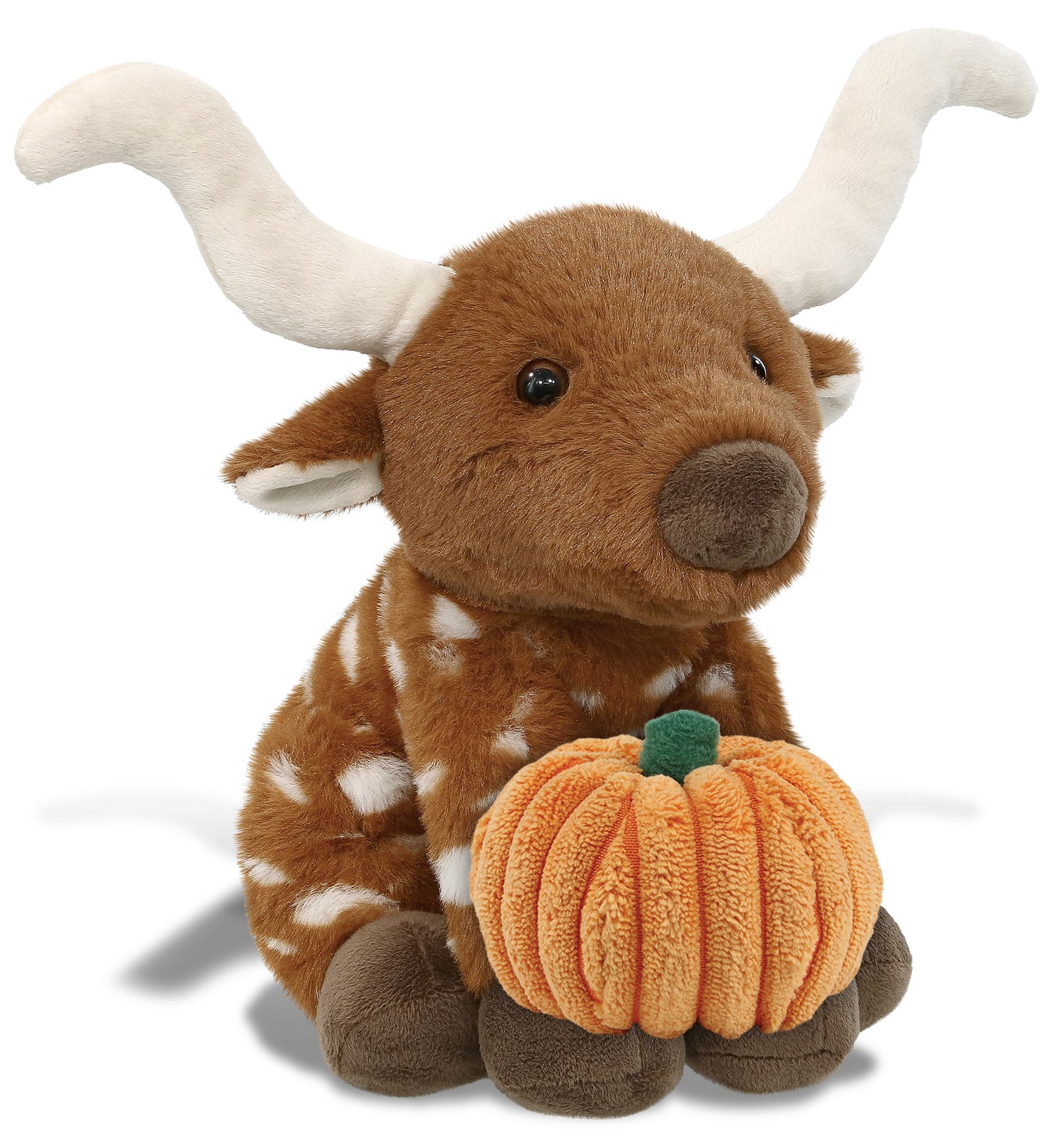 PLUSH PUMPKIN - SUPER SOFT PLUSH - FLOPPY LONGHORN 10"