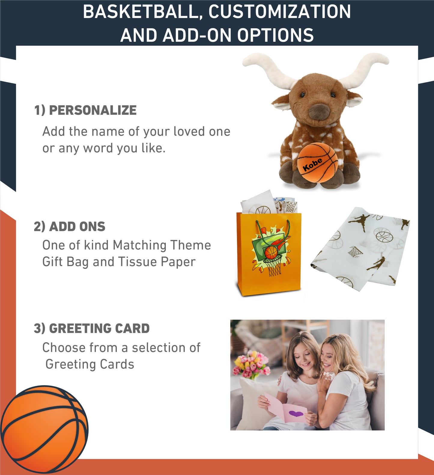 SUPER SOFT PLUSH - FLOPPY LONGHORN 10" WITH BASKETBALL PLUSH