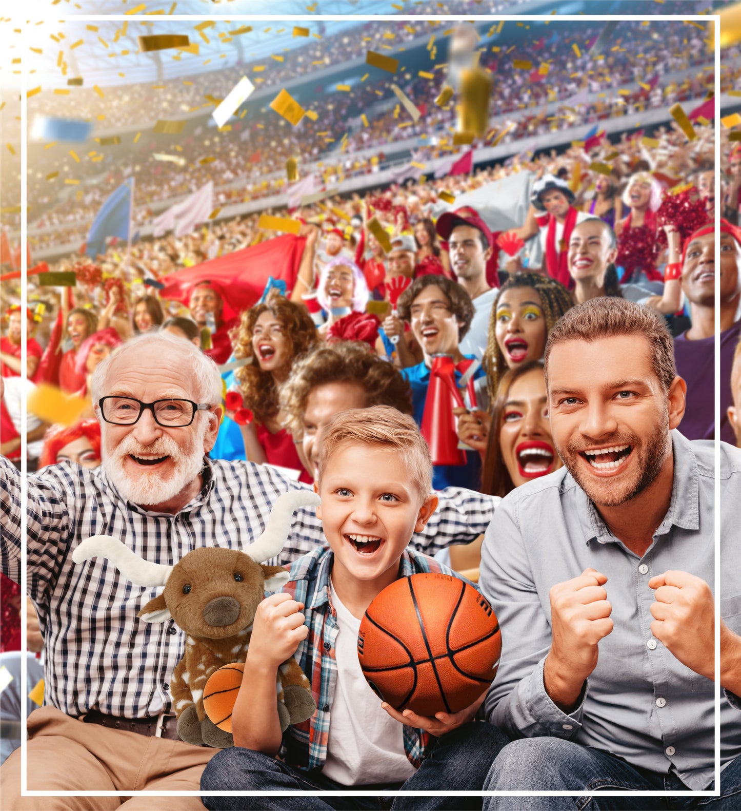 SUPER SOFT PLUSH - FLOPPY LONGHORN 10" WITH BASKETBALL PLUSH