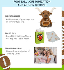 SUPER SOFT PLUSH - FLOPPY LONGHORN 10" WITH FOOTBALL PLUSH