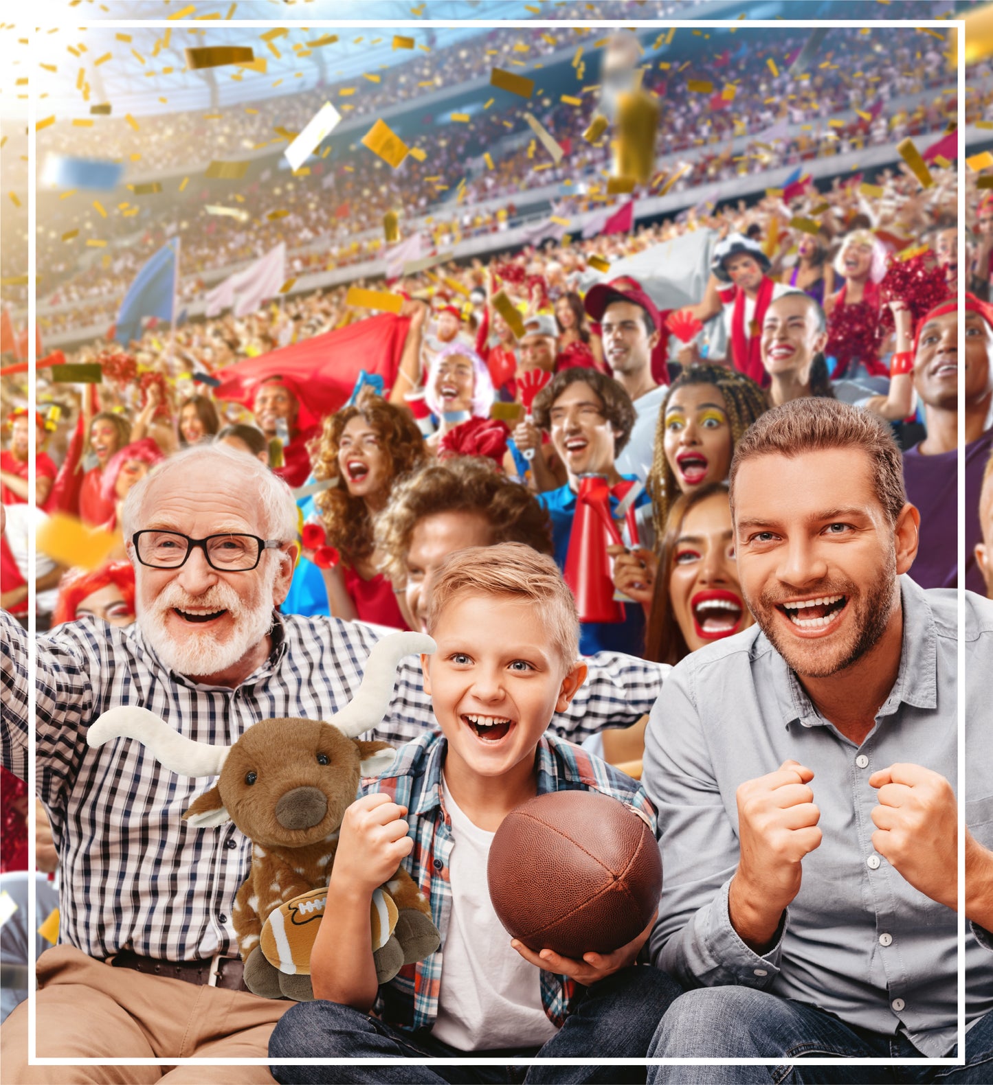 SUPER SOFT PLUSH - FLOPPY LONGHORN 10" WITH FOOTBALL PLUSH