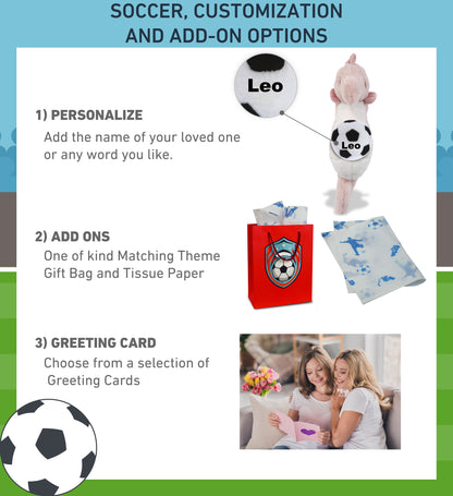 SUPER-SOFT PLUSH - ROSE SEAHORSE 12" WITH SOCCER PLUSH