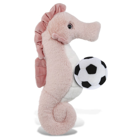 SUPER-SOFT PLUSH - ROSE SEAHORSE 12" WITH SOCCER PLUSH