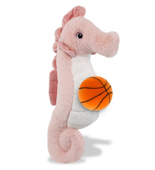 SUPER-SOFT PLUSH - ROSE SEAHORSE 12" WITH BASKETBALL PLUSH