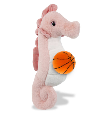 SUPER-SOFT PLUSH - ROSE SEAHORSE 12" WITH BASKETBALL PLUSH