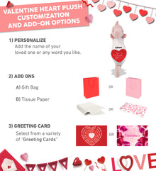 PLUSH I LOVE YOU RED HEART - SUPER-SOFT PLUSH - ROSE SEAHORSE 12"