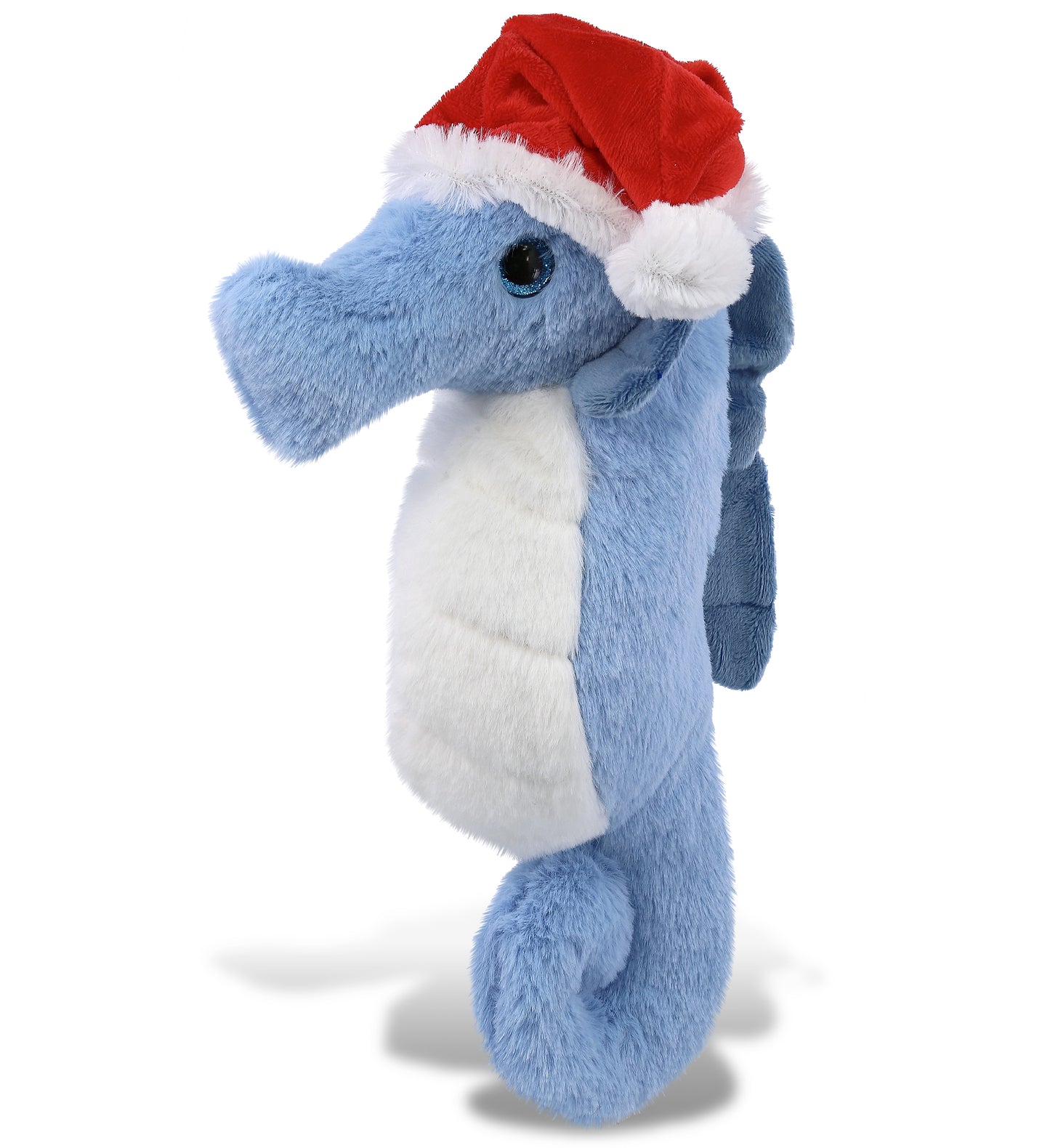 PLUSH SANTA - SUPER-SOFT PLUSH - BLUE SEAHORSE 12"