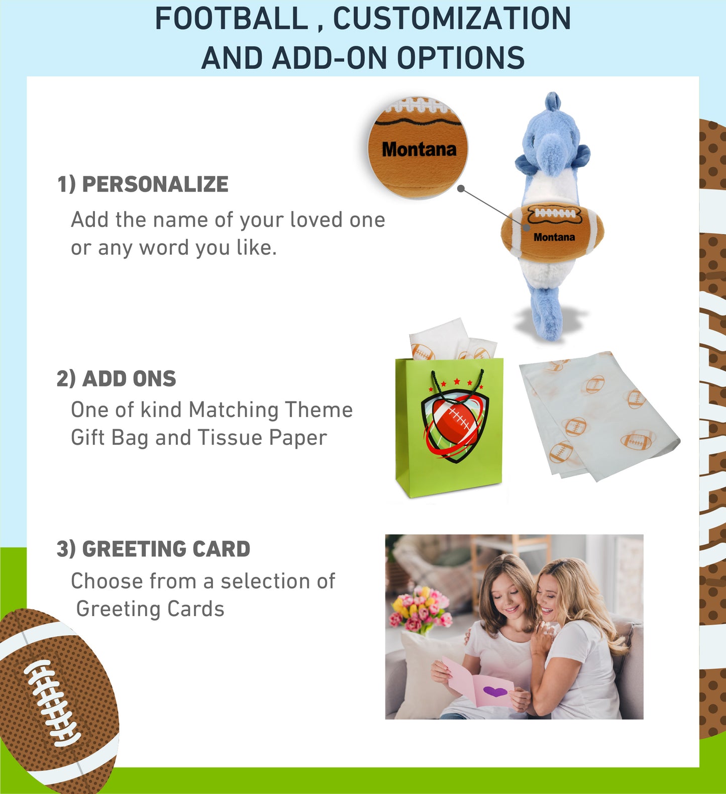 SUPER-SOFT PLUSH - BLUE SEAHORSE 12" WITH FOOTBALL PLUSH