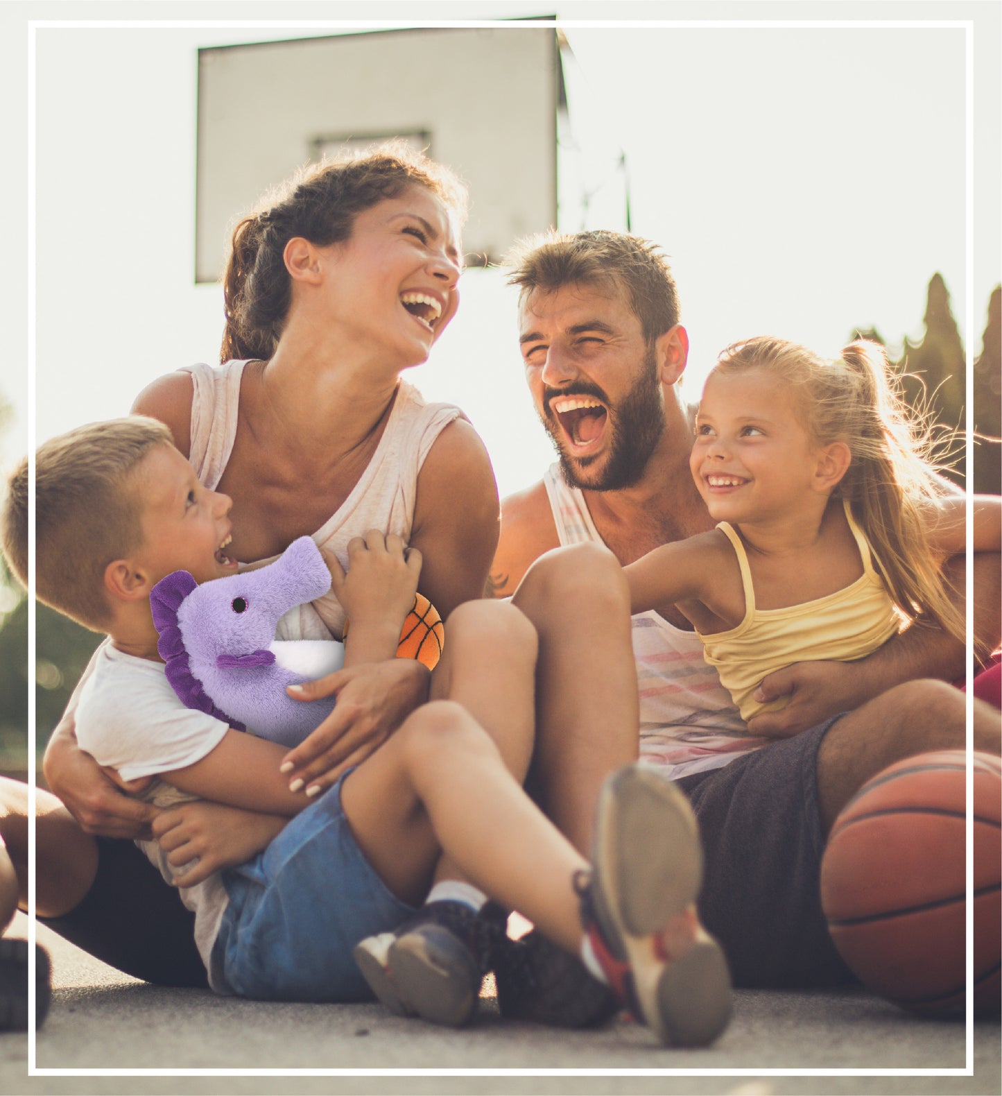 SUPER-SOFT PLUSH - PURPLE SEAHORSE 12" WITH BASKETBALL PLUSH