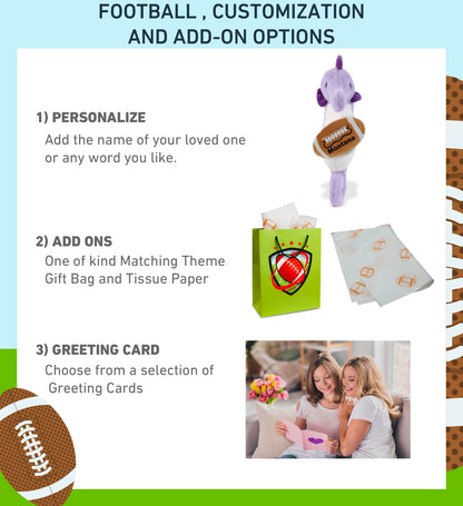 SUPER-SOFT PLUSH - PURPLE SEAHORSE 12" WITH FOOTBALL PLUSH