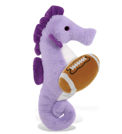 SUPER-SOFT PLUSH - PURPLE SEAHORSE 12" WITH FOOTBALL PLUSH