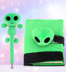 PLUSH PEN - ALIEN - PLUSH NOTEBOOK - ALIEN