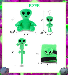 Plush -  Alien Plush Notebook, Pen, Keychain, and Plush Figure - Set of 4