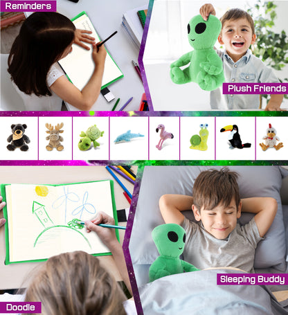 Plush -  Alien Plush Notebook, Pen, Keychain, and Plush Figure - Set of 4