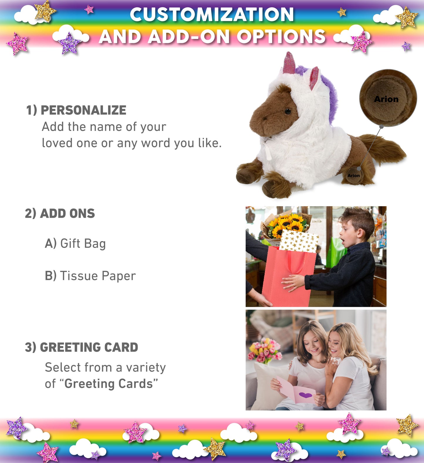 SUPER-SOFT PLUSH - FANCY LAYING BROWN HORSE 10" WITH UNICORN DRESS UP