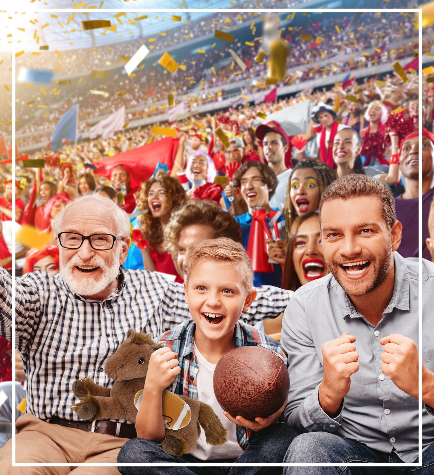 SUPER-SOFT PLUSH - FANCY LAYING BROWN HORSE 10" WITH FOOTBALL PLUSH