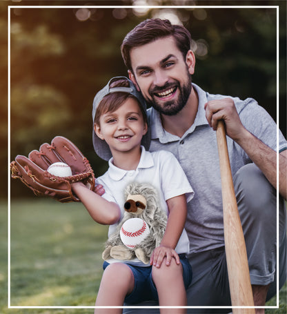 SUPER-SOFT PLUSH - GREY SLOTH 7" WITH BASEBALL PLUSH