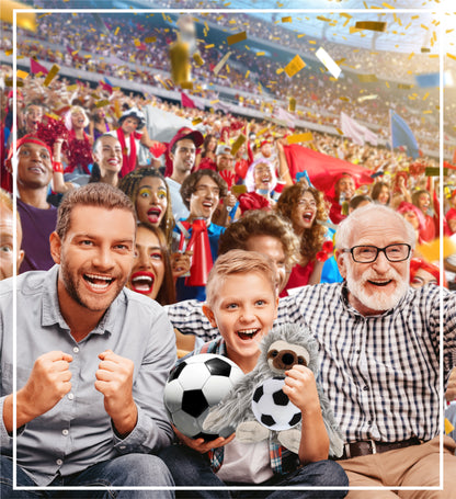 SUPER-SOFT PLUSH - GREY SLOTH 7" WITH SOCCER PLUSH